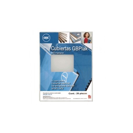 CUBIERTA GBPLACK GBC LISA TRANSPARENTE C/20 PIEZAS