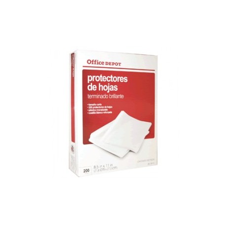 PROTECTOR DE HOJAS OFFICE DEPOT BRILLANTE CON 200