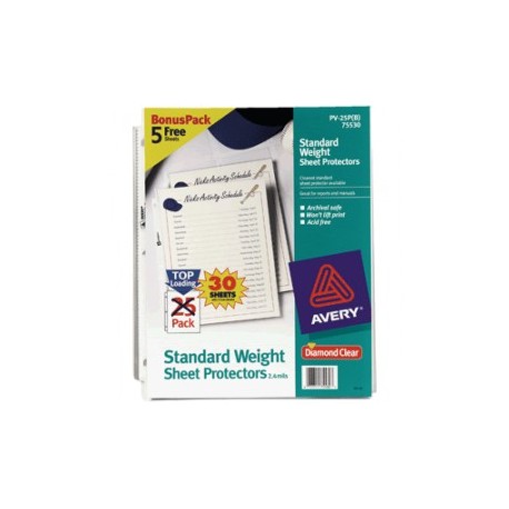 PROTECTOR DE HOJAS AVERY USO PESADO CON 25 PIEZAS