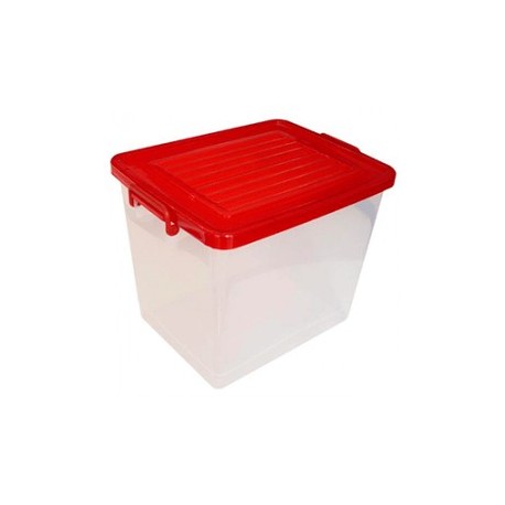 CAJA DE PLASTICO EUROPLAST LEO CON TAPA 33 LITROS