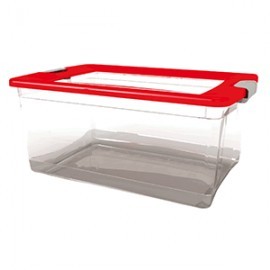 CAJA PLASTICA KENDY BROADWAY 32 LITROSS TAPA ROJA