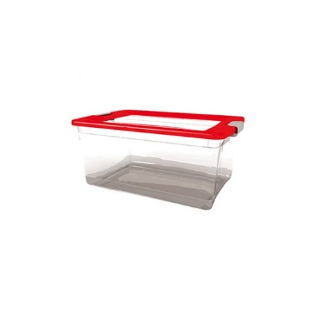 CAJA PLASTICA KENDY BROADWAY 32 LITROSS TAPA ROJA