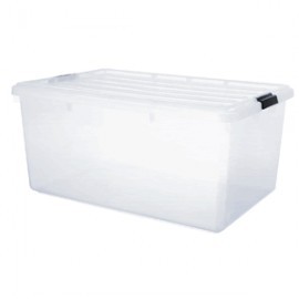 CAJA DE PLASTICO IRIS CLEAR-STACKS 64 LITROS