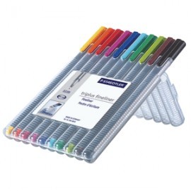 CAJA TRIPLUS FINELINER DE 0.3 MM CON 10 PIEZAS