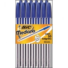 BOLIGRAFO BIC PUNTO MEDIANO AZUL CAJA C/50