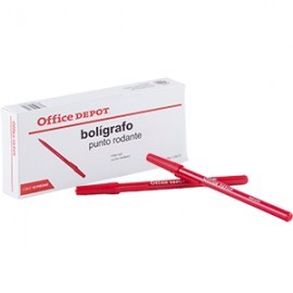 BOLIGRAFO OFFICE DEPOT PUNTO MEDIANO ROJO PAQ/12