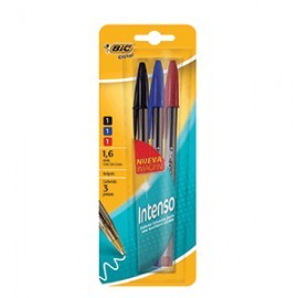 BOLIGRAFO BIC CRISTAL BOLD COLORES SURTIDOS PAQ/3