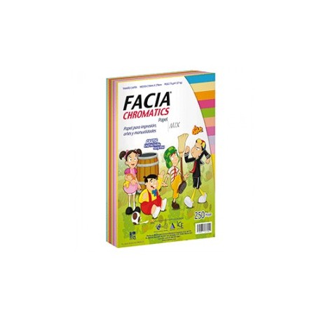 PAPEL CHROMATICS 10 COLORES CON 250 FACIA