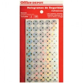 ETIQUETAS CIRCULARES OFFICE DEPOT HOLOGRAMA C/100