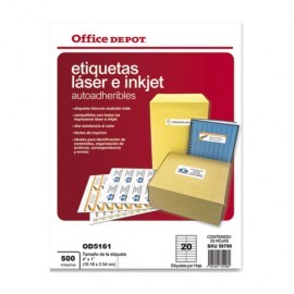 ETIQUETAS LASER INKJET 4X1 OFFICE DEPOT CON 500 PZ