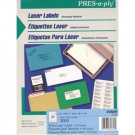 ETIQUETAS LASER PRESS PLY ACERY 1X2 5/8 CON 3000