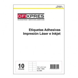 ETIQUETAS BLANCAS 10.2X5.1CM LASER/IKNJET