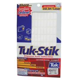 ETIQUETA RECTANGULAR TUK 8X20MM BLANCA CON 2520 PZ