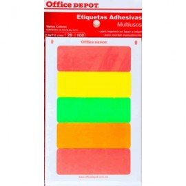 ETIQUETAS RECTANGULARES OFFICE DEPOT 2.5X7.6 C/100