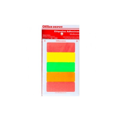 ETIQUETAS RECTANGULARES OFFICE DEPOT 2.5X7.6 C/100