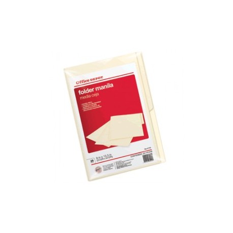 FOLDER OFICIO OFFICE DEPOT MANILA CON 25 PIEZAS