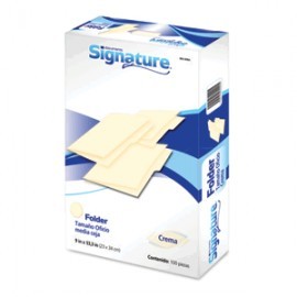 FOLDER OFICIO SIGNATURE MANILA CON 100 PIEZAS