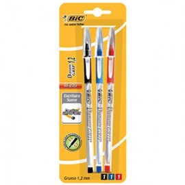 BOLIGRAFO BIC DIAMANTE CON GRIP COLS SURTIDOS C/3