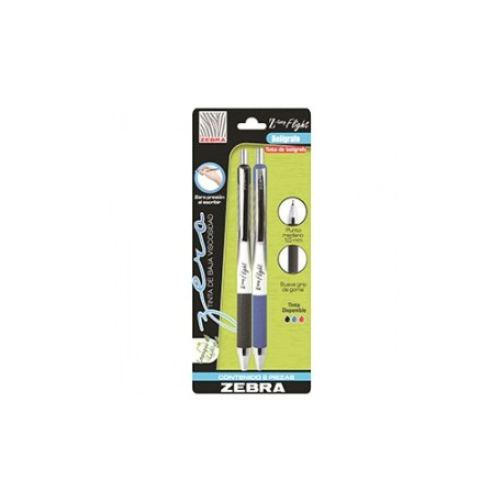 BOLIGRAFO Z GRIP FLIGHT NEGRO/AZUL 2 PZ