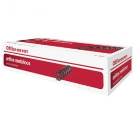 CAJA DE ARILLO METALICO OFFICE DEPOT 1/4 NEGRO