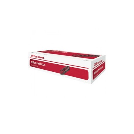 CAJA DE ARILLO METALICO OFFICE DEPOT 1/4 NEGRO