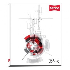 CARPETA SCRIBE BLACK RAYA CON 100 HOJAS