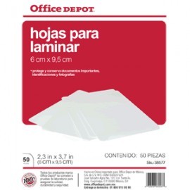 MICAS TERMICAS OFFICE DEPOT 6X9.5 CM CON 50 PIEZAS