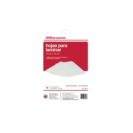 MICAS TERMICAS OFFICE DEPOT 4X6 CON 50 PIEZAS