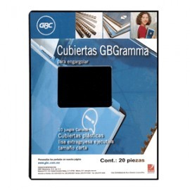 CUBIERTA PLASTICA GBC CANADA CON 20 PIEZAS NEGRA